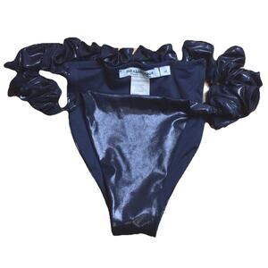 NEW Paramidonna Black Metallic Bikini Botton Size Large ($125)